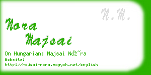 nora majsai business card